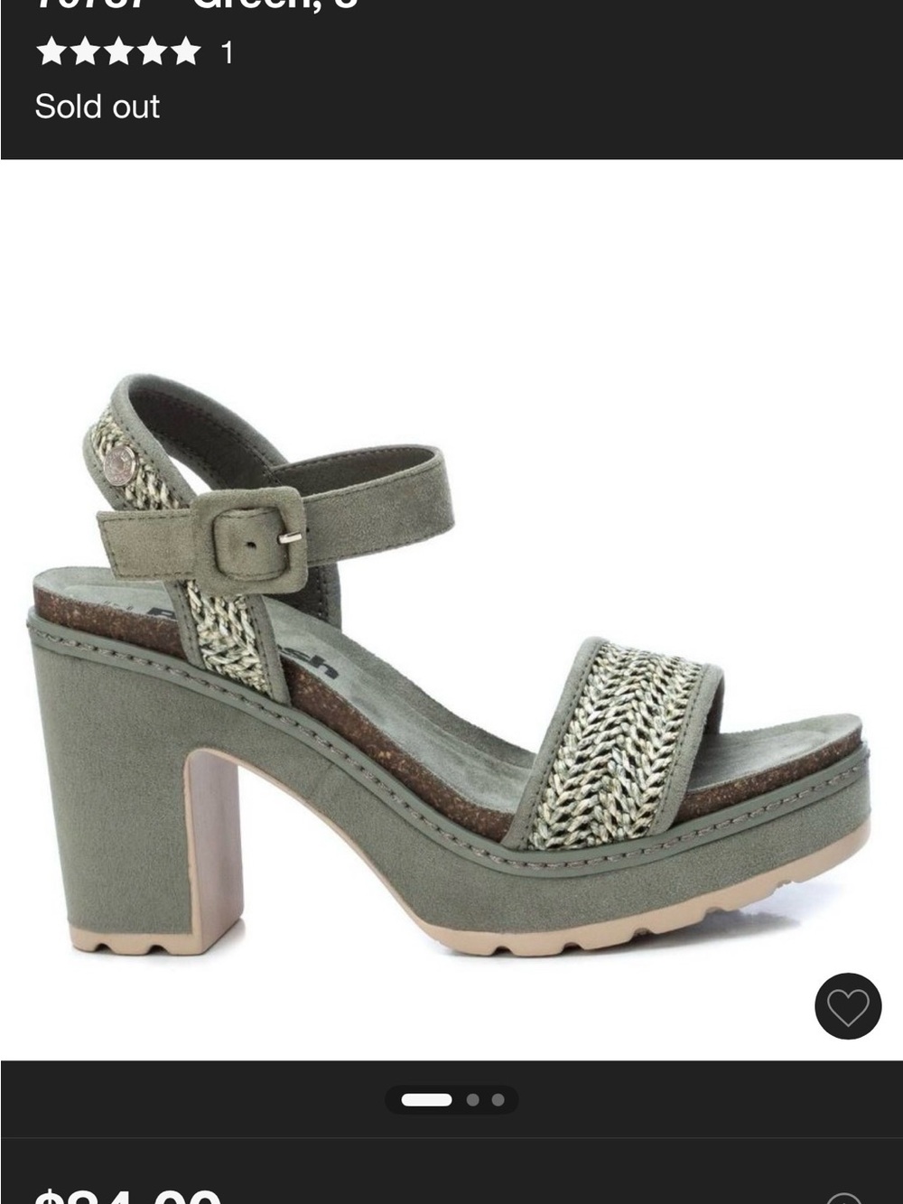 Refresh Olive Green Braided Platform Heels